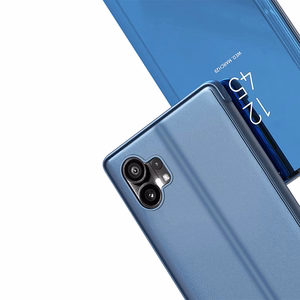 Clear View Case tapauksessa mitään Puhelin 1 flip tapauksessa musta
