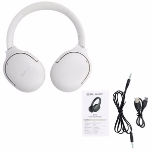 Blavec on-ear Bluetooth-kuulokkeet BO-12 Bass Master ANC (BO12-W), valkoiset