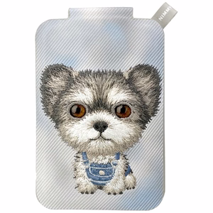 Nimmy New Big-Eye Cute Pets 2.0 Dog MagSafe-magneettikorttikotelo puhelimelle jalustalla – harmaa