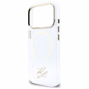 Karl Lagerfeld IML KL Script Logo MagSafe Suojakuori iPhone 17 Pro Maxille - Läpinäkyvä
