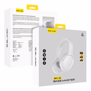 Blavec on-ear Bluetooth-kuulokkeet BO-12 Bass Master ANC (BO12-W), valkoiset