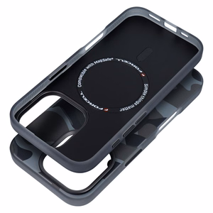 Suojakuori iPhone 16 PLUS:lle Forcell F-Protect Levels Dual Layer 4D MagSafe-yhteensopiva Military Drop-Test black camo