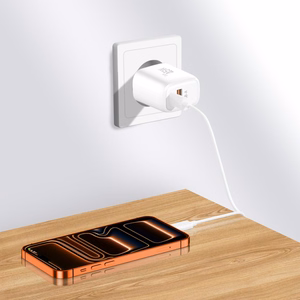Tech-Protect NCA45W-GAN 2-Port 45W Wall Charger with USB-C Cable - White