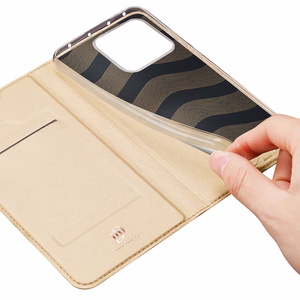 Dux Ducis Skin Pro Suojakuori Xiaomi 13 Pro läppäkotelo korttiLompakko kultainen jalusta