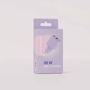 COLORUM seinälaturi USB-A + USB-C PD 30W CLS30-AC-09 xLavenda