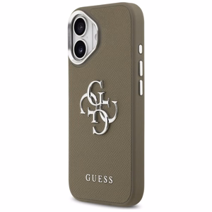 Guess Grained Big 4G Classic Logo -suojakuori iPhone 17 - ruskea
