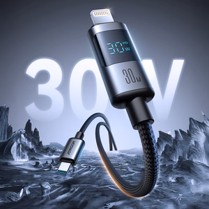 Joyroom S-A16 Pro Prism Series 30W USB-C - Lightning Kaapeli näytöllä 1.2m - Musta