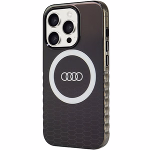 Audi IML Big Logo MagSafe Suojakuori iPhone 15 Pro:lle - musta