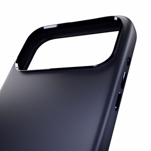 Pure Icon Mag Pro nestesilikoninen suojakuori iPhone 17 Pro Max, MagSafe-yhteensopiva, kamerasuojalla ja alumiinipainikkeilla - tummansininen