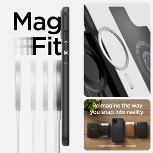 Spigen Mag Armor MagSafe Suojakuori iPhone 15:lle - Matta Musta