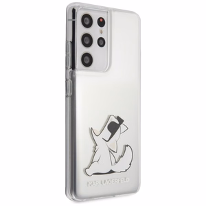 Karl Lagerfeld Choupette Fun Kotelo Samsung Galaxy S21 Ultra - läpinäkyvää