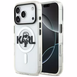 Karl Lagerfeld IML Karl Sketch Logo MagSafe Suojakuori iPhone 17 Pro:lle - Läpinäkyvä