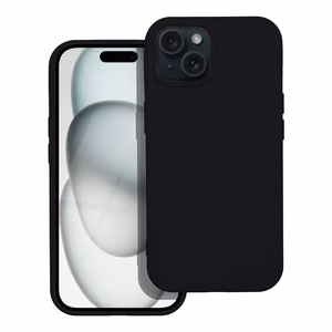 Silikoninen Suojakuori iPhone 15 PLUS:lle musta