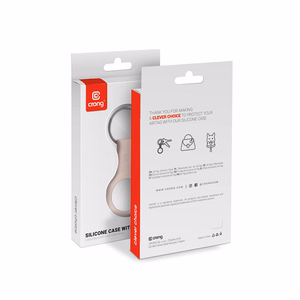 Crong Silicone case for Apple AirTag 1 / 2, with key ring, sand pink