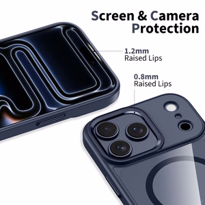 Tech-Protect MagMat MagSafe Suojakuori iPhone 17 Pro:lle - läpinäkyvä laivastonsininen