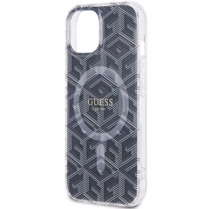 Guess IML GCube MagSafe Suojakuori iPhone 15 Plus:lle - musta