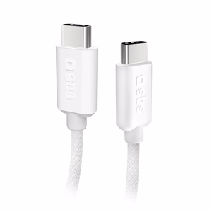 SBS TECABLETISSUETCCG USB-C - USB-C 1,5m 60W punottu kaapeli - harmaa