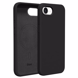 Etteri Silikoninen Mag Suojakuori iPhone 16e / 17e:lle musta