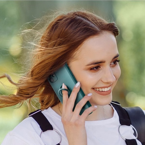 Silikoninen Ring-suojakuori mallille iPhone 17 Pro Max / 18 Pro Max – vihreä