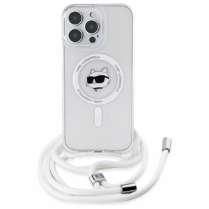 Karl Lagerfeld IML Choupette Head & Cord MagSafe Suojakuori iPhone 16 Pro Max:lle - läpinäkyvä