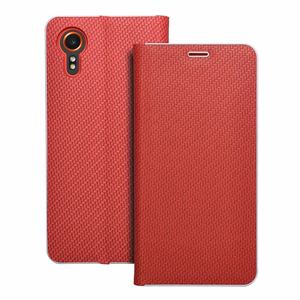 Läppäsuojakuori Samsung Xcover 7:lle Luna Book Carbon punainen