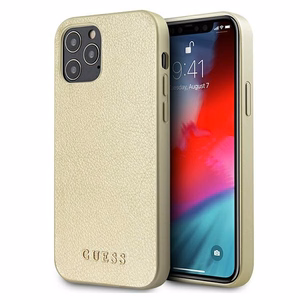 Guess GUHCP12LIGLGO iPhone 12 Pro Max 6.7" kultainen/kultainen kovakotelo Iridescent (Iriseva)
