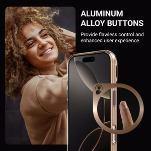 Crong Clear MAG Pro MagSafe suojakuori iPhone 16 Pro -laitteelle, aavikonbeige
