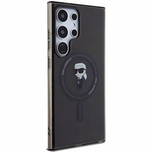 Karl Lagerfeld IML Ikonik MagSafe Suojakuori Samsung Galaxy S24 Ultralle - musta