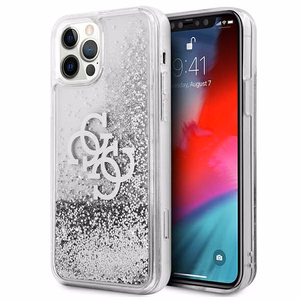Guess GUHCP12LLG4GSI iPhone 12 Pro Max 6.7" hopea/hopea kovakotelo 4G Big Liquid Glitter, hopea/hopea