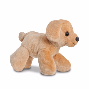 Fancy Pals PeekaBoo ympäristöystävällinen labradorinpehmolelu vaaleanpunaisessa laukussa, 20 cm