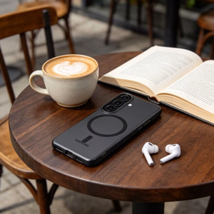Tech-Protect MagSlim MagSafe Suojakuori Samsung Galaxy S26:lle matta musta