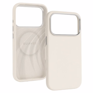 Liavec Silky suojakuori metallisella kamerakehyksellä Iphone 17 Pro -puhelimelle beige