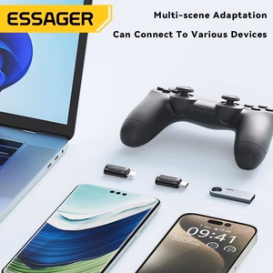 Adapter Essager "Phantom" Black (In: Female Lightning / Out: Male Type-C )