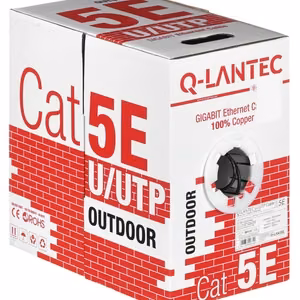 Q-LANTEC KIU5OUTS305Q verkkokaapeli 305 m Cat5e U/UTP (UTP) musta