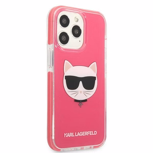 Karl Lagerfeld KLHCP13XTPECPI iPhone 13 Pro Max 6.7" kovakuori fuksia Choupette Head