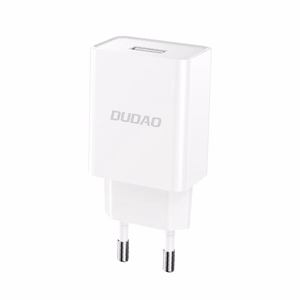 Dudao A4EU USB-A 2.1A wall charger - white + USB-A - USB-C cable
