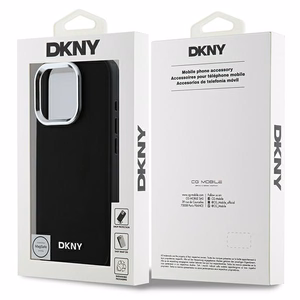 DKNY Plain Hopeinen Logo MagSafe iPhone 16 Pro:lle Suojakuori - Musta