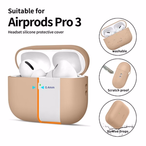 Tech-Protect Silikoninen Suojakuori AirPods Pro 3 -lle - beige