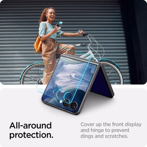 Spigen Glas.TR EZ Fit HD Karkaistu lasi 2 kpl Samsung Galaxy Z Flip 7:lle - Läpinäkyvä