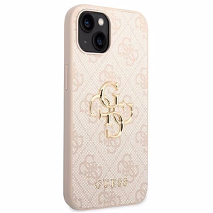 Case Guess PU 4G Metal Logo Apple iPhone 14 pink