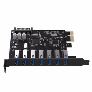 Orico PVU3 PCIe-laajennuskortti 7 USB 3.0 -liitännällä pöytätietokoneisiin – musta