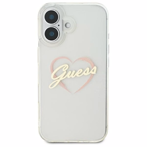 Guess IML Heart Suojakuori iPhone 16:lle - läpinäkyvä