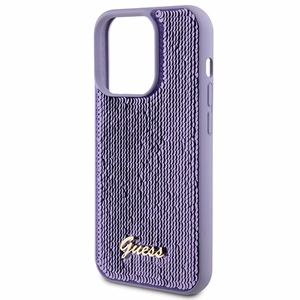 Guess Sequin Script Metal Suojakuori iPhone 15 Pro Max:lle - violetti