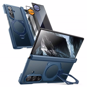 Supcase UB Aero MagSafe 2-osainen suojakuori- ja tietosuojanäytönsuojapakkaus Samsung Galaxy Z Fold 8 Ultra -puhelimelle – tummansininen