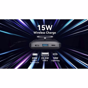 Ulkoinen akku yhteensopiva MagSafe:lle Veger MagOn (VP1151 / W1151) PD QC3.0 2A 20W langattomalla latauksella 10000 mAh valkoinen