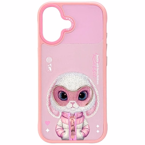Nimmy Cool&Cute 2.0 Rabbit Suojakuori iPhone 17:lle - Vaaleanpunainen