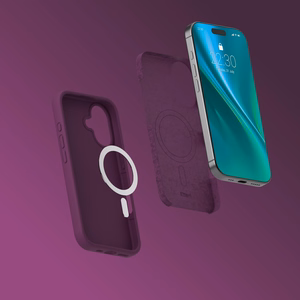 Etteri Silicone Mag -suojakuori iPhone 16 6,1 tuumaa -malleille, tumma kirsikanpunainen