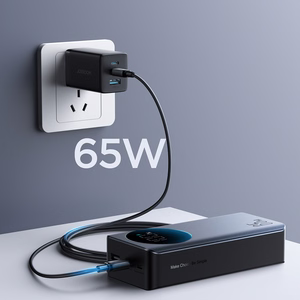 Joyroom JR-PBF05 Pro 30000mAh 65W Powerbank Digitaalinäytöllä 2x USB-C 1x USB-A - Musta