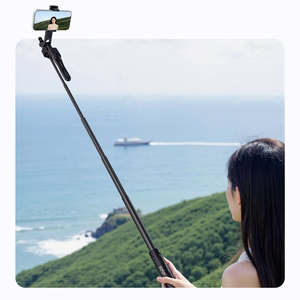 Selfiekeppi Orico SPN185 1/4 tuuman jalusta puhelinkameralle 360 asteen käännöllä Bluetooth 5.2 - musta
