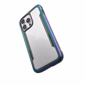 X-Doria Raptic Shield suojakuori iPhone 14 Pro Max -laitteelle, alumiininen, pudotustestattu 3 m korkeudelta, helmiäishohtoinen